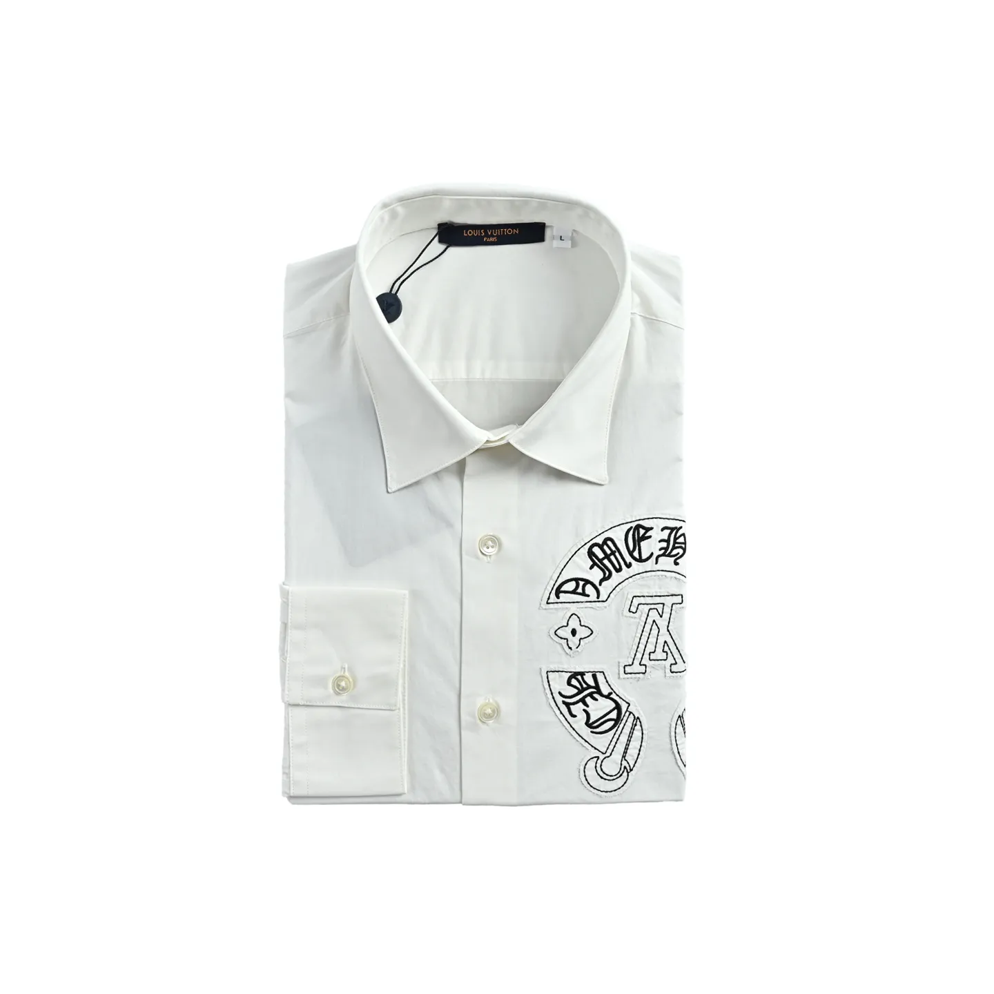 Louis Vuitton/Louis Vuitton Crow Heart joint patch embroidered shirt